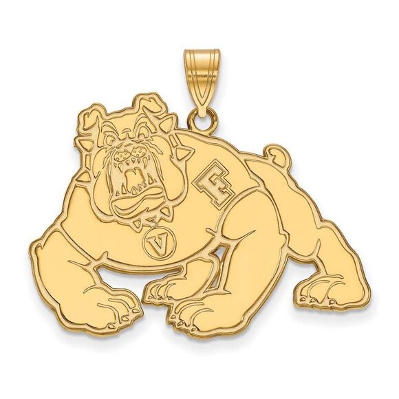 14k Yellow Gold California State Fresno XL Pendant